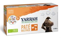 Yarrah dog organic multipack pate kalkoen / kip / rund