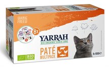 Yarrah organic multipack pate zalm / rund / kalkoen / kip graanvrij