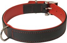 Hondenhalsband soft gevoerd zwart / rood