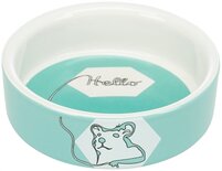 Trixie voerbak / waterbak keramiek strip hamster assorti
