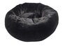 Foeiii hondenmand cozy pluche relax donut zwart_