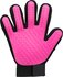 Trixie vachtverzorgingshandschoen mesh-materiaal / tpr roze / zwart_