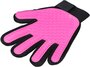 Trixie vachtverzorgingshandschoen mesh-materiaal / tpr roze / zwart_