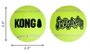Kong squeakair tennisbal geel met piep_